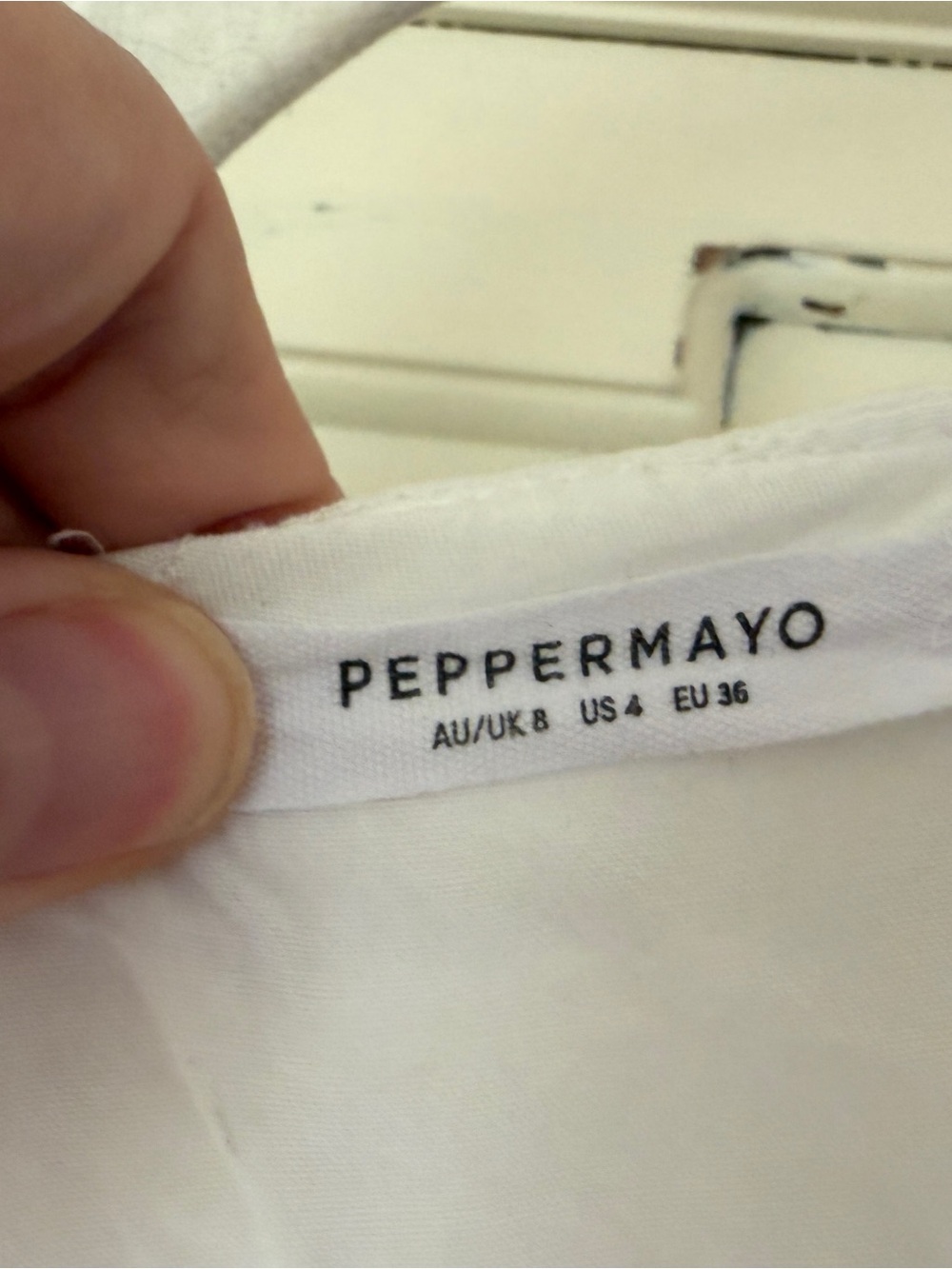 Peppermayo White Tie-Front Peplum Blouse - Picture 4 of 7